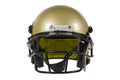 Front view of Vegas Gold American football helmet isolated on white with clipping path Royalty Free Stock Photo