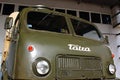 Front view of veteran Czechoslovak light military truck Tatra T805 from year 1957, called Duck or Whistle for squeaky engine sound Royalty Free Stock Photo