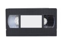 Front view of vhs video tape with label Royalty Free Stock Photo