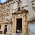Front view of the Vilhena Palace in the city of Mdina, Malta