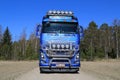 Front view of Volvo FH16 Timber Truck on Country Road