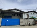 The front view of the warehouse when working hours start. on October 22, 2020 at Pergudangan Nusa Indah, Tangerang, Indonesia.