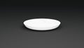 Front View Medium 3D Illustration White Marble Plate on a Black Background Isolated