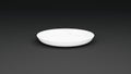 Front View Medium 3D Illustration White Marble Plate on a Black Background Isolated Royalty Free Stock Photo