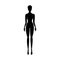 Front view woman body fashion template. Female mannequin for fashion designs. Vector illustration Royalty Free Stock Photo