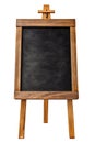 Front view of wooden bar blackboard to write the menu of the day on cutout PNG transparent background. Generative AI