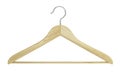 Front view of Wooden clothes hanger isolated on white background Royalty Free Stock Photo