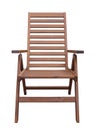 Wooden folding armchair isolated