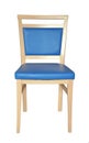 Front view of wooden padded chair Royalty Free Stock Photo