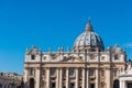 Front view of world famous Saint Peter`s dome