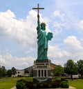 Front View of World Overcomers Outreach Ministries Church Statue of Liberty Royalty Free Stock Photo