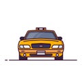 Front view of taxi car Royalty Free Stock Photo