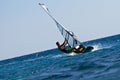 Front view of young windsurfer Royalty Free Stock Photo