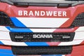 Front of water tank vehicle of fire brigade Hollands Midden