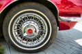 Front wheel of a classic Ford Thunderbird Royalty Free Stock Photo