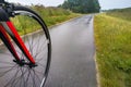 Front wheel drive during the rain - Bicycling in Denmark road bicycle