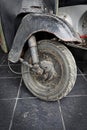 Front wheell old vintage vespa sprint scooter Royalty Free Stock Photo