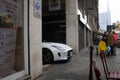 Front of a white supercar