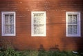 Front windows of house, New England Royalty Free Stock Photo