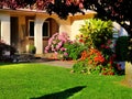 Front yard with tasteful landscaping