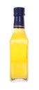 Front yellow glass liquor bottle