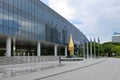 Frontage of Queen Sirikit National Convention Center with driveway facing Ratchadaphisek Road, Khlong Toei, Bangkok