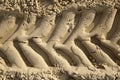 Tire Tracks in the Sand - Frontal Close Up