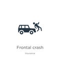 Frontal crash icon vector. Trendy flat frontal crash icon from insurance collection isolated on white background. Vector