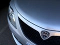 The frontal grille and badge of Lancia Ypsilon 3rd generation vehicle