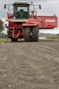 Farmland soil with harvesting