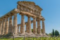 Frontal part of the Temple of Athena, Greek Goddess of wisdom Royalty Free Stock Photo