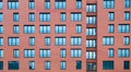 Architectural Exterior Detail of Residential Apartment Building with Brick Facade Royalty Free Stock Photo