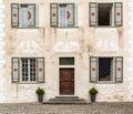 Frontal view of the entrance of Willisau Castle in the canton of Lucerne Royalty Free Stock Photo