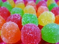 Gummies candy on a ondulated pattern closeup pattern Royalty Free Stock Photo