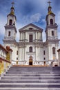 Frontal View of the Holly Assumption or Uspensky Cathedral in Vitebsk in August 1, 2021