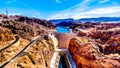 Frontal View of the Hoover Dam from the Mike O`CallaghanÃÆÃÂ¢ÃÂ¢Ã¢â¬Å¡ÃÂ¬ÃÂ¢Ã¢âÂ¬ÃâPat Tillman Memorial Bridge Royalty Free Stock Photo