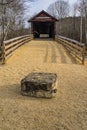 A Frontal View of the Humpback Covered Bridge, Virginia, USA Royalty Free Stock Photo