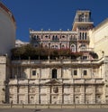 Frontal view of Kings fountain monument in Alfama, Lisbon