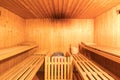 Frontal view of ptivate sauna