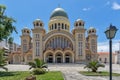 Frontal View of Saint Andrew Church, the largest church in Greece, Patras, Peloponnese, Greece Royalty Free Stock Photo