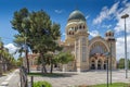 Frontal View of Saint Andrew Church, the largest church in Greece, Patras, Peloponnese, Greece Royalty Free Stock Photo