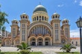 Frontal View of Saint Andrew Church, the largest church in Greece, Patras, Peloponnese, Greece Royalty Free Stock Photo