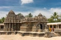 Frontal view on Trikuta at Chennakesava Temple, Somanathpur India. Royalty Free Stock Photo