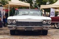 Frontal View of a White 1960 Cadillac