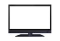 Frontal view of widescreen lcd monitor isolated Royalty Free Stock Photo