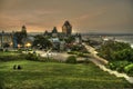 Frontenac Castle in Old Quebec City in the beautiful sunrise light