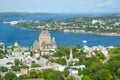 Frontenac castle in Quebec Royalty Free Stock Photo