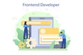 Frontend developer concept. Website interface design improvement