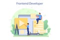 Frontend developer concept. Website interface design improvement