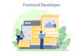 Frontend developer concept. Website interface design improvement Royalty Free Stock Photo